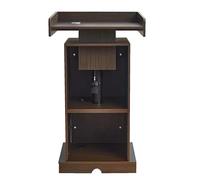 Vyntyra Podium Avec étagère de Rangement, chaire d'église,Pupitre de Conférence Mobile Lutrin Podium Hauteur Réglable Pupitre de Présentation en Lutrin Debout Avec Étagère