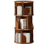 Vyntyra Torre de estantería giratoria, estantería giratoria, estantería giratoria Redonda de 360°, estanterías giratorias estrechas(Walnut Color,4)