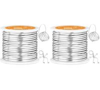 VynyQoo 3mm Alambre Manualidades con Moldeable, 12M Flexible y Doblable Aluminium Draht, Para Proyectos de Modelado, Arreglos Florales, Marcos de Escultura, Modelado y Arte en Alambre (Paquete de 2)