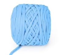VynyQoo Trapillo para Crochet 105m, Poliéster Hilo para Tejer a Crochet, Principiantes Tejer a Crochets Bolsos para Cestas, Proyectos DIY y Decoración Hogar(Azul)