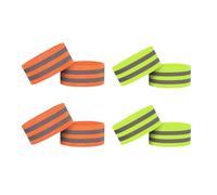 VYNZOR 4 piezas Universal bandas reflectoras dobles altamente reflexivas, brazalete reflectante, luz reflectante para correr, bandas de muñeca/tobillo, tirantes de seguridad para correr, ciclismo