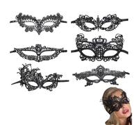 VYNZOR 6 piezas Máscaras venecianas de encaje sexy, antifaz carnaval, antifaz sexy erótico, noche de máscara, máscara mascarada media cara de encaje, mascara veneciana mujer, Noche de Brujas, fiesta