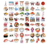 VYNZOR 64 Piezas Calcomanías de Viaje Japón de pegatina de Sakura,pegatina de álbum de recortes,pegatina de flor de estilo japonés,pegatina de decoración,pegatina de planificador,pegatina de diario