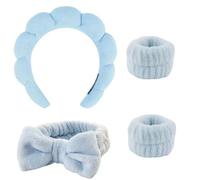 VYNZOR Kit de Diadema y Pulseras de Belleza, Diseño de Nube Esponjosa que Absorbe Rápidamente el Agua, Tela Suave que No Irrita la Piel, Gran Regalo para Madres,Esposas e Hijas en Ocasiones Especiales