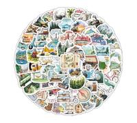 VYNZOR Lote de 100 Stickers de Viaje para Personalizar, Pegatinas Decorativas para Diarios, Agendas, Lapiceros y Móviles, Ideales para Regalo de Cumpleaños o para Amantes de los Viajes