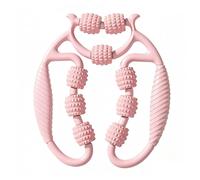 VYNZOR Rodillo Masajeador de Piernas Anticelulitico, Dispositivo de Drenaje Linfático Manual para Muslos y Pantorrillas, Masaje 360° para Aliviar la Fatiga Muscular y Mejorar la Circulación, Rosa