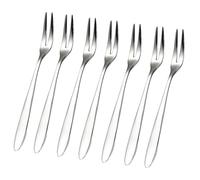 Vyooxcy 7 tenedores de escargot, mini tenedores para mariscos y ostras, cangrejo Hosybal de aperitivo, mini tenedores de degustación de frutas y ensaladas de acero inoxidable