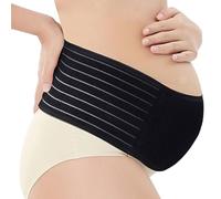 Vyranut Cinturón de Embarazo Ajustable - Soporte Lumbar y Abdominal para Mujeres Embarazadas y Postparto, Alivio del Dolor, Transpirable y Cómodo para Uso Diario(Schwarz,2XL)