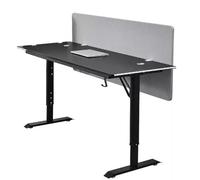 Vyrata Separador de Escritorio acústico Panel de privacidad Debajo del Escritorio, Divisor de Escritorio Absorbente de Sonido de 60 cm de Alto con 2 Abrazaderas de instalación(L 84cm/33in)