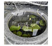 Vyrata Tapa Acuario Cubierta Redonda Personalizable for pecera, Tapa Plegable abatible for Acuario, Tapa antisalto con Orificio, for Evitar Que salte, Protege al Gato(37.4"/95cm)