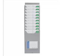 Vyrata tarjetero fichas Estante de tarjeta de tiempo de montaje en pared, expandible de soporte de tarjeta de tiempo, herramienta de gestión visual industrial(10Pocket)