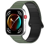 VYSLZ Bucle magnético para Huawei Watch Fit 3 Correa Accesorios NUEVO Correa de repuesto de silicona Correa Pulsera para Huawei Watch fit3 Bandas de reloj(Army green black)