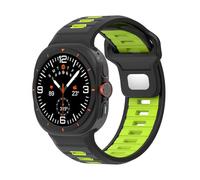VYSLZ Correa deportiva de silicona para Samsung Galaxy Watch Ultra, banda de dos colores con bucle suave de 47mm para Samsung Galaxy 7 Ultra, correas de reloj sin huecos(907BGr)