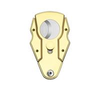 VYSLZ Cortador de puros profesional, herramienta de guillotina de precisión de doble hoja, cortadora de mano de aleación pulida con bolsa de almacenamiento a prueba de polvo, accesorio de metal