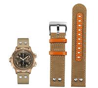 VYSLZ Para el reloj de aviación Hamilton Khaki H77616533 H70615733 Watch Strap Men Watchband Beyond Wind Speed Series Nylon Canvas 20 mm 22 mm(Khaki silver Pin)