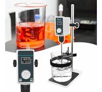VYUJHNBG Agitador de Techo - Agitador eléctrico de Laboratorio de 10L/20L, Mezclador de Velocidad Constante con Pantalla Digital, Soporte para recipientes y Paleta mezcladora de Acero Inoxidable 304