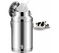 VYUJHNBG Cubo de Leche de Acero Inoxidable de 5L/9L/14L/18L con Tapa sellada, Recipiente para el Transporte y Almacenamiento de Leche líquida, bidón para el Transporte de Leche de Granja.
