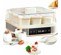 VYUJHNBG Máquina De Hacer Yogur Automática, Fermentador De Yogur Eléctrico Digital con Control De Temperatura Y Tiempo, Máquina De Fermentador De Masa Natto con 9 Frascos De Vidrio para Yogur Casero