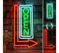 VYXIN Cartel de neón Open Neon Sign, Letrero LED Open, decoración mural para bares, restaurantes, carritos de restaurantes temáticos, cafés, tiendas boutique, club, casa, pub, hotel, biblioteca, salón