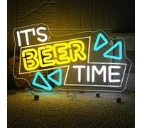 VYXIN Letrero de Luz de Neón Es Hora de la Cerveza Letrero de Neón de Cerveza Letreros LED de Es Hora de la Cerveza Adecuados para Decorar Lugares como Bares, Cavernas del Hombre, Bares de Cerveza