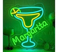 VYXIN Letrero de neón Margarita Limón Led Letrero de cóctel para bar, letrero luminoso Led para decoración de lugares como bares, bares de cóctel, pubs, fiestas, barras en casa, habitaciones