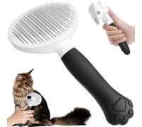VYYTYYA Cepillo para Gatos/Perros,Agradable con la Piel Cepillo Gato, Mango en Forma de Garra Bonito Cepillo Gatos Quitapelo, Fácil de Limpiar Peine para Gatos Pet Brush para Pelo Corto y Largo(negro)