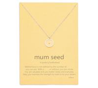 VZBarn Regalos de aborto espontáneo para madres, collar de semillas pequeñas, comodidad conmemorativa de la pérdida de bebés y mujeres, joyería inspiradora de condolencias, Acero inoxidable, No es una