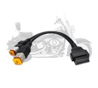 VZG Adaptador OBD2 para Harley 4 pines 6 pines 2 en 1 cable de motocicleta, apto para motocicleta Harley Davidson de 4 pines + 6 pines a conector OBD2 de 16 pines, funciona con muchas herramientas de