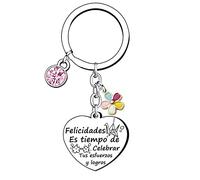 VZIUYTRE Regalos de Graduación Llavero Graduado Mujeres Hombres Colgante Grabado Detrás de Ti, Todos Tus Recuerdos. Delante de Ti, Todos Tus Sueños. A Tu Alrededor (1)