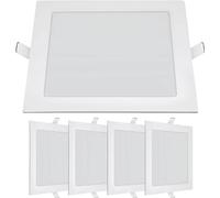 VZLED - Downlight LED 20W empotrar cuadrado, Plafón techo led cuadrado extraplano, Plafón cocina LED, Lámpara techo, Luz blanco frío 6500K (Pack 5)