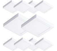 VZLED - Downlight LED 20W superficie cuadrado, Plafón techo led cuadrado superficie, Plafón cocina LED, Lámpara techo, Luz blanca 4000K (Pack 10)