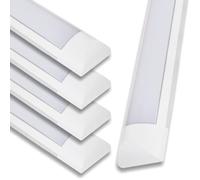 VZLED - Pantalla LED 36W Superficie Lineal, Luminaria 120 cm, Plafón Techo, Lámpara Cocina, Luz Blanca 4000K (Pack 5)