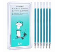 VZONGXIN Recambios compatibles con Legami, punta de 0,7 mm, altura 13 cm, rollo de tinta borrable (azul turquesa, 6)