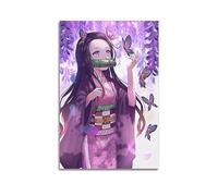 VZRSQZK Póster de anime japonés Demon Slayer Blade of Kamado Nezuko, pintura decorativa, lienzo, pósteres de pared e impresión artística moderna para decoración de dormitorio familiar, 30 x 45 cm