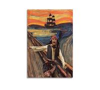 VZRSQZK Póster de Piratas del Caribe en póster artístico pintura decorativa lienzo pósteres de pared e imagen artística impresión moderna decoración de dormitorio familiar carteles 08 x 12 pulgadas