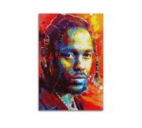 VZRSQZK Póster de rapero Kendrick Lamar, pintura decorativa, póster de pared e imagen artística impresa moderna para dormitorio familiar, pósteres de decoración de dormitorio de 08 x 12 pulgadas (20 x