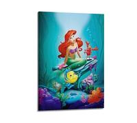 VZRSQZK Póster decorativo de la película de la Sirenita de anime y lienzo para pared e impresión artística moderna para decoración de dormitorio familiar, 16 x 24 pulgadas (40 x 60 cm)