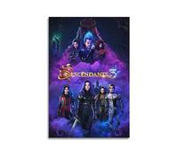 VZRSQZK Póster decorativo de la película Descendientes 3, póster decorativo en lienzo, pósteres de pared e imagen artística impresa moderna para decoración de dormitorio familiar, pósteres de 20 x 30