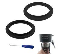 VZU 2 anillos de sellado Ø47 mm para DeLonghi Dedica EC680 EC685 EC820 EC850 EC860 - Pieza de repuesto para portafiltros, junta tórica para cafetera, color negro