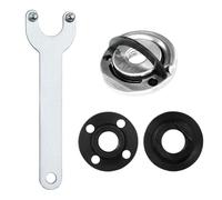VZU 4 accesorios de amoladora angular, llave angular de amoladora de 125 mm, tuerca de brida M14, placa de autobloqueo con llave de amoladora angular y brida exterior interior