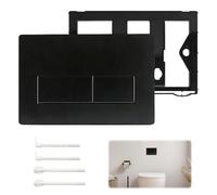 VZU Placa de empuje para inodoro compatible con Geberit Sigma UP300/320, 246 x 164 mm, doble descarga, incluye palanca de accionamiento y marco, repuesto para 115.770.11.5, color negro
