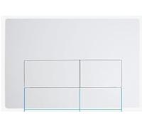 VZU Placa de empuje para inodoro, placa de accionamiento para inodoro, placa de accionamiento para inodoro, placa de ABS cuadrada pequeña, blanca, cisterna oculta, compatible con la serie Geberit