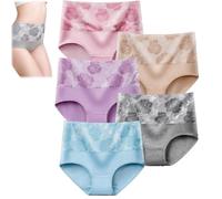 VZXATYOP Bragas De Cintura Alta A Prueba De Fugas For Mujeres Ropa Interior For Incontinencia con Cobertura Total Cómoda Protección contra Pérdidas Menstruales Vejiga(5-b,X-Large)