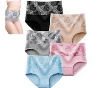 VZXATYOP Bragas De Cintura Alta A Prueba De Fugas For Mujeres Ropa Interior For Incontinencia con Cobertura Total Cómoda Protección contra Pérdidas Menstruales Vejiga(5-a,Large)