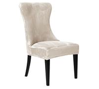 VZXATYOP Funda De Terciopelo For Sillón Orejero Elástica Suave Y Lavable For Sillas De Comedor Laterales Orejeras Protector De Tapicería Extraíble For Sala De Estar(Beige,Set of 2)