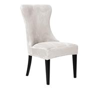 VZXATYOP Funda De Terciopelo For Sillón Orejero Elástica Suave Y Lavable For Sillas De Comedor Laterales Orejeras Protector De Tapicería Extraíble For Sala De Estar(White,Set of 1)