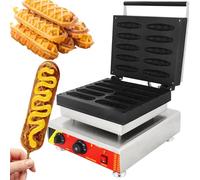 VZXATYOP Máquina Comercial for Hacer palitos de Waffle máquina eléctrica for Hacer palitos de Hot Dogs con Diez Orificios asador eléctrico de Salchichas for Bares panaderías(220V)