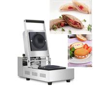 VZXATYOP Máquina Comercial for Hacer sándwiches de Helado Prensa eléctrica for paninishelados con Placas antiadherentes máquina for Hacer gofreshamburguesas rellenas(Single-Ended)