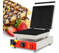 VZXATYOP Máquina eléctrica Comercial for Hacer wafles belgas de 4 Formas cuadradas con Mango frío y Revestimiento Antiadherente for panaderías hogares y restaurantes(220V)