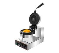 VZXATYOP Máquina eléctrica for Hacer Hamburguesas y wafles de 1000 W con perillas de Ajuste de Tiempo y Temperatura Antiadherente for Uso Comercial en cocinas